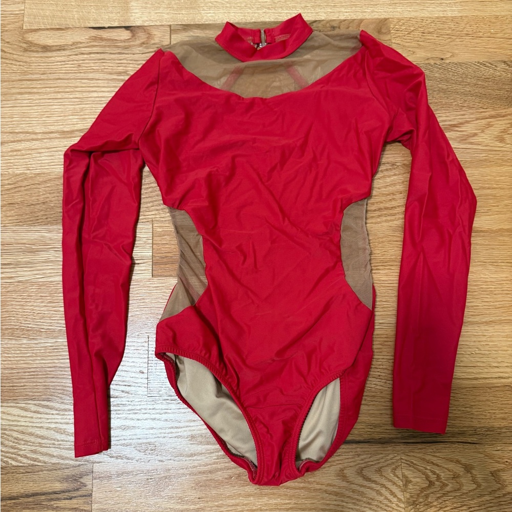 aa dance costumes red leotard AL